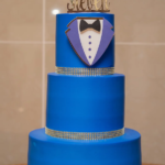 Azul Reception Hall Blue Cake at Visit Space City Houston