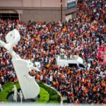 Houston Astros’ Fans outside of Daikin Park Stadium