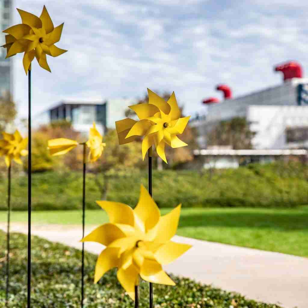 Discovery Green during the spring in Downtown Houston, Texas